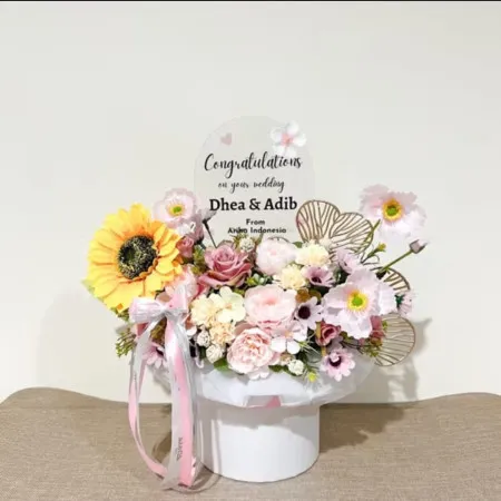 Bloom Box Akrilik Ucapan Wedding Sumenep